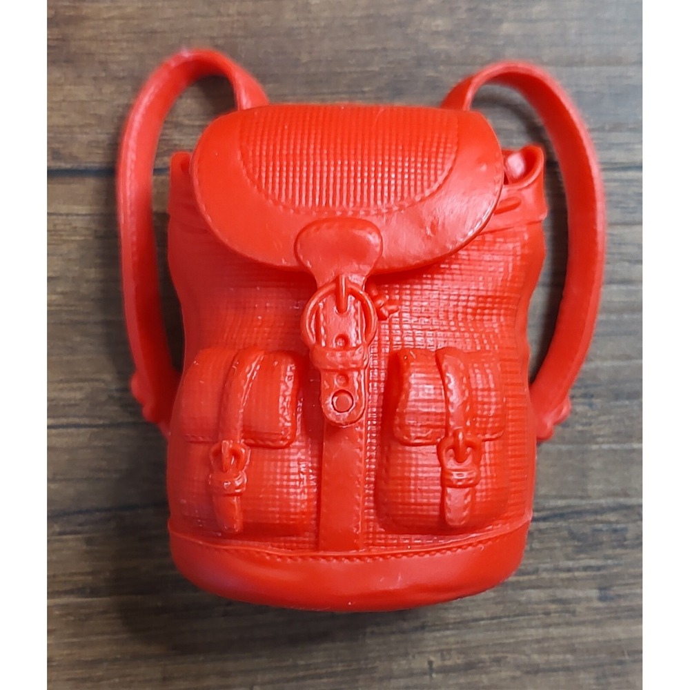 Mattel Barbie Doll Accessory Red Backpack Bag Camping Hiking School Z10